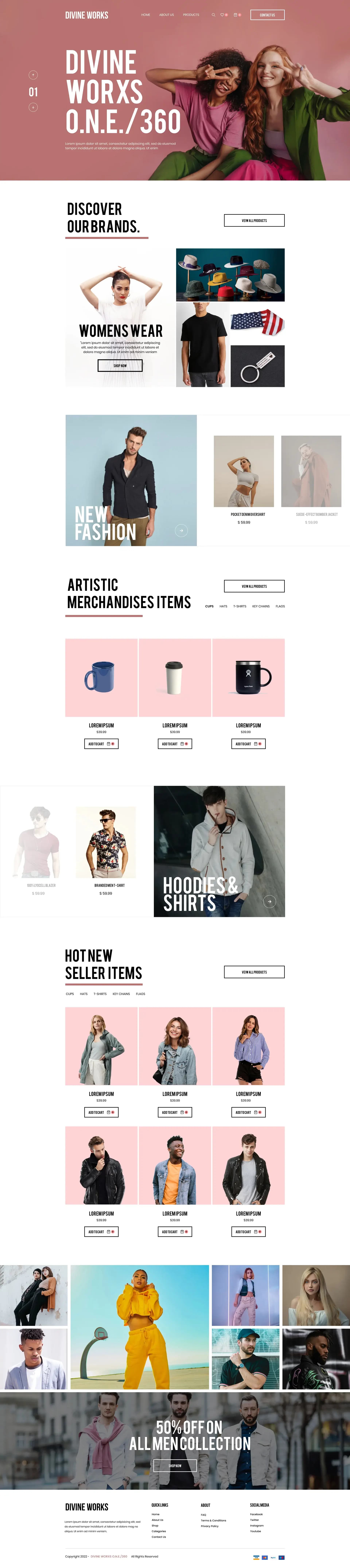 Divine Works website design preview